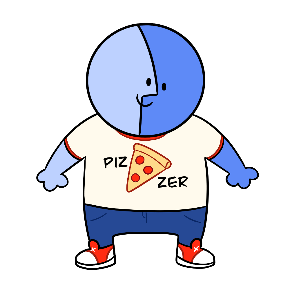 osxdude profile picture that looks like the Finder icon but he's a little guy with pizza on his shirt and it's made by a friend